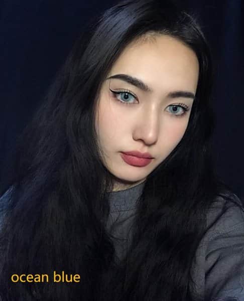 עדשות מגע צבעוניות שנתיות ME 22 OCEAN BLUE