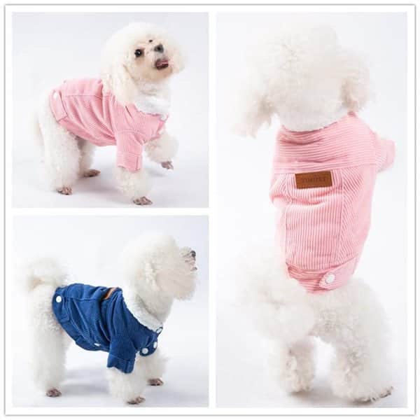 ביגוד לכלבים וחתולים דגם קורדרוי פרווה