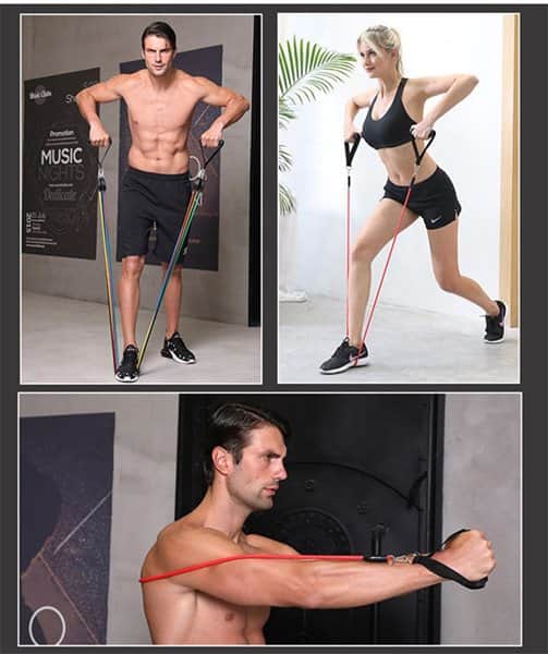 סט גומיות אימון מקצועיות- 11 חלקים, לפלג גוף עליון ולרגליים