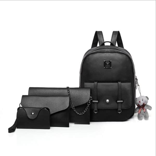 סט תיקים עם מחזיק דובי - 4 חלקים