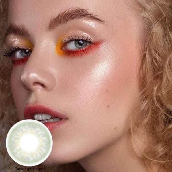 זוג עדשות צבעוניות שנתיות ME 31 GREEN GRAY