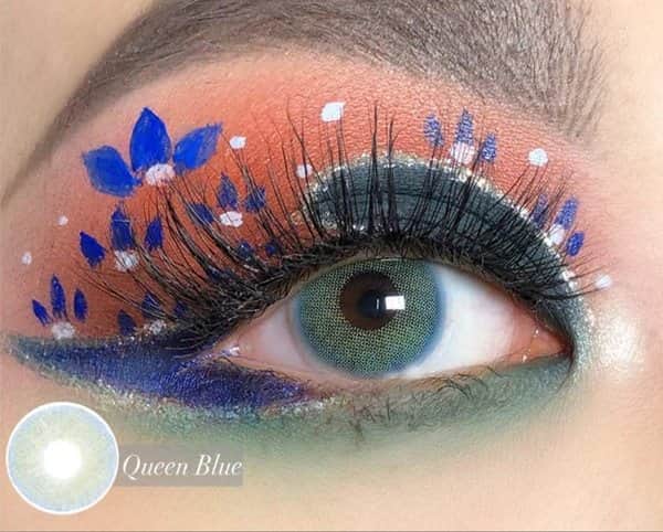 עדשות מגע צבעוניות שנתיות Bl6 QUEEN BLUE