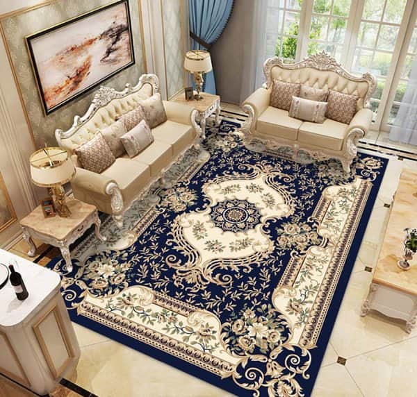 שטיח אתני שחור - בז'