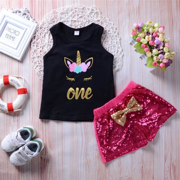 סט חד קרן פאייטים