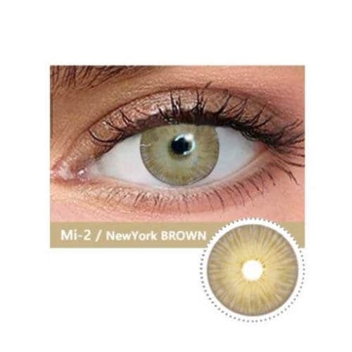 זוג עדשות מגע צבעוניות - Mi 2 / New York Brown