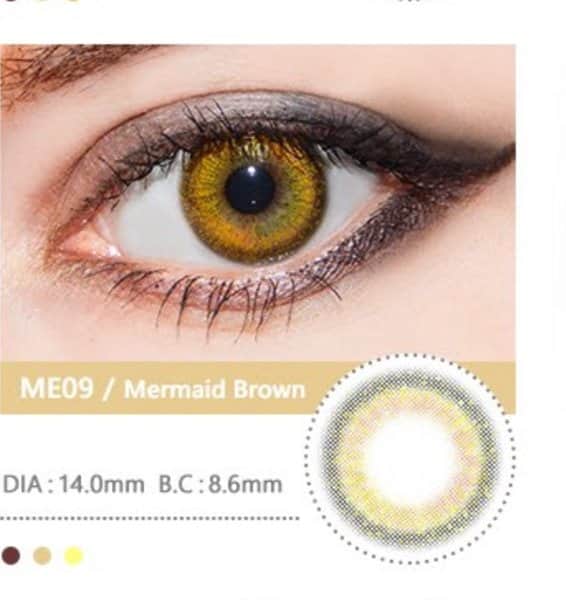 זוג עדשות מגע צבעוניות - ME09/Mermaid Brown
