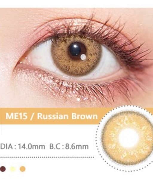 זוג עדשות מגע צבעוניות - ME15/ Russian Brown