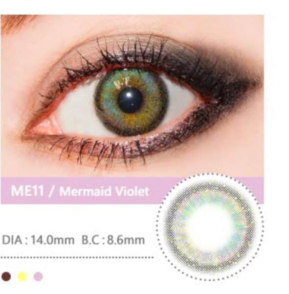 זוג עדשות מגע צבעוניות - ME11/ Mermaid Violet