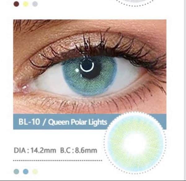 זוג עדשות מגע צבעוניות - BL-10/ Queen Polar Lights