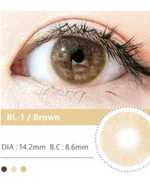 זוג עדשות מגע צבעוניות - BL-1/Brown