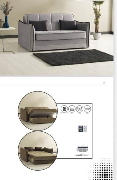 ספה יוקרתית נפתחת למיטה דגם דרואו גודל פתוח 160 על 190.