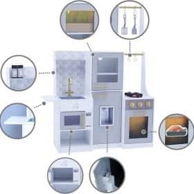 מטבח מפואר דגם איתי, תנור, מיקרו, כיור + 22 חלקים