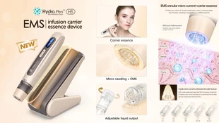 H5 הידרה פן החדש למזותרפיה כולל ראשים למילוי עם טכנולוןגיית EMS בזמן ההחדרה