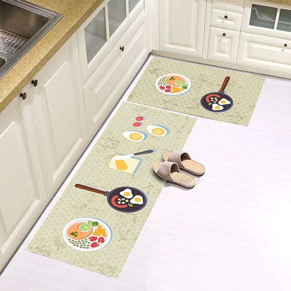 סט זוג שטיחי מטבח - ארוחת בוקר