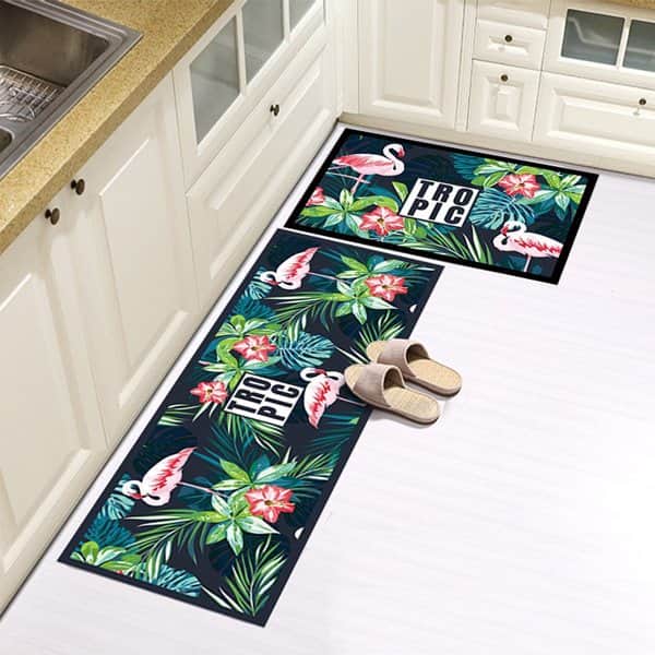 סט זוג שטיחי מטבח - טרופי פלמנגו