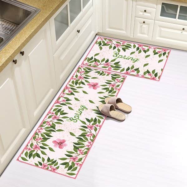 סט זוג שטיחי מטבח - SPRING ורוד