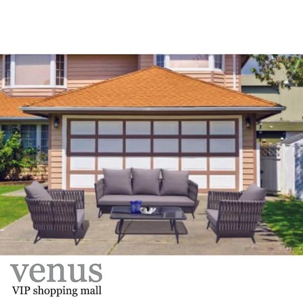 פינת ישיבה לגן 3+1+1 ושולחן קפה צבע חום