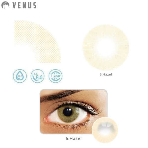 עדשות מגע צבעוניות שנתיות hazel