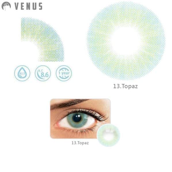 עדשות מגע צבעוניות שנתיות איכותיות Topaz