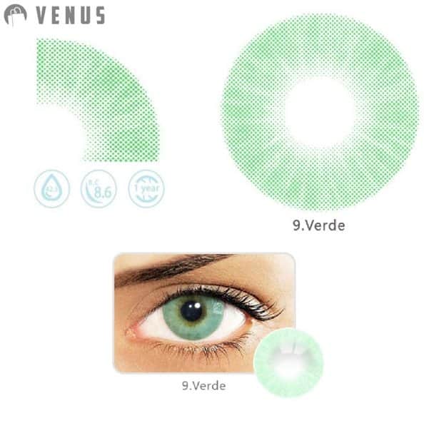 עדשות מגע צבעוניות שנתיות איכותיות Verde