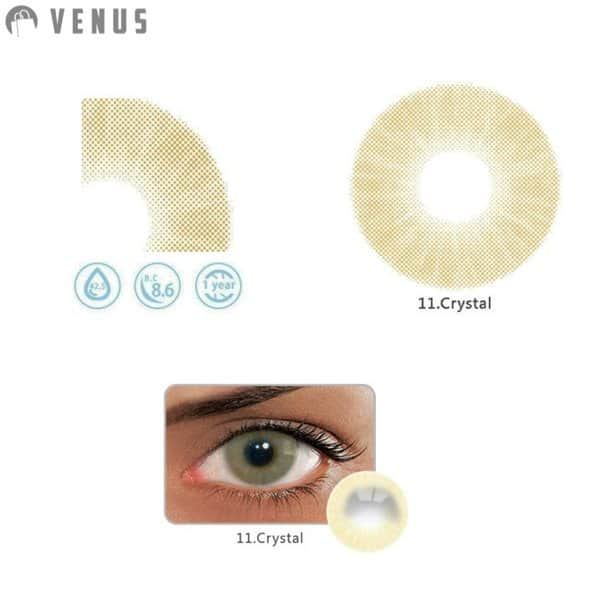 זוג עדשות צבעוניות שנתיות איכותיות Crystal