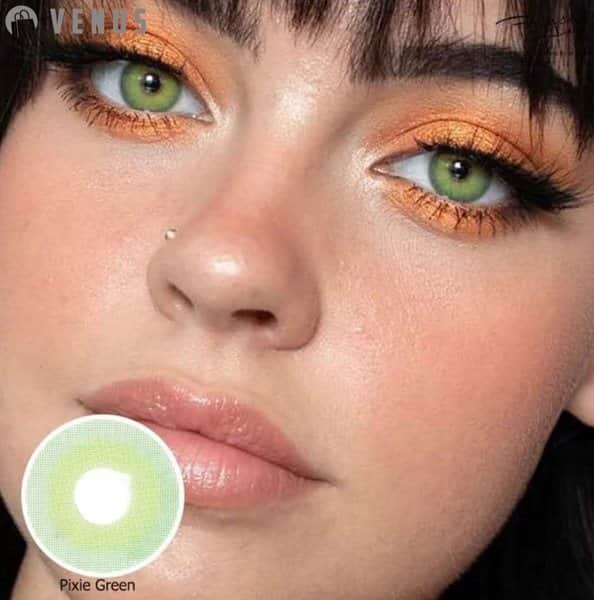 עדשות מגע צבעוניות שנתיות Pixie Green ME 33