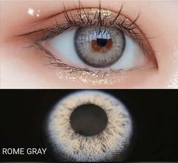 עדשות מגע צבעוניות שנתיות Rome Gray ME 53