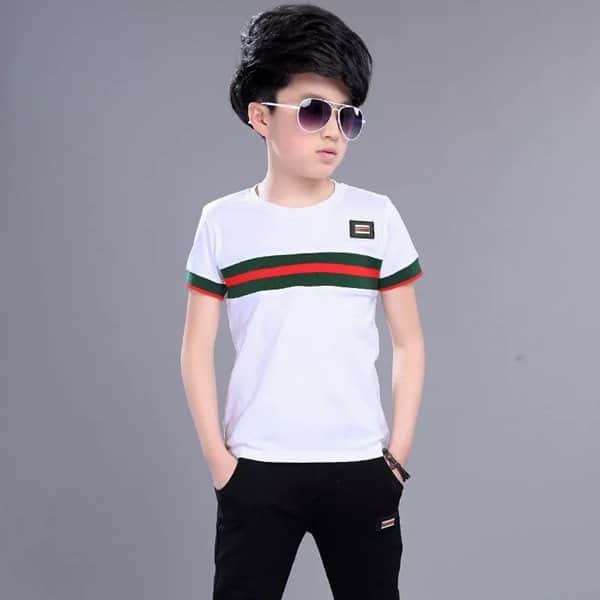 סטים מותג מכנס שחור חולצה לבנה