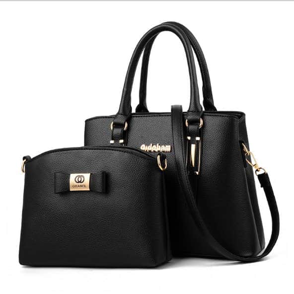 סט תיקים אבזם פפיון - 2 חלקים