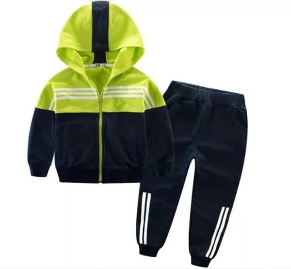 טרנינג חמים לילדים - ירוק-שחור