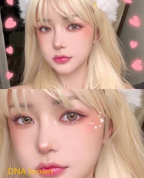 עדשות מגע צבעוניות שנתיות DNA BROWN