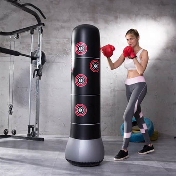 שק אגרוף מקצועי מתנפח עם מעמד איזון לרצפה